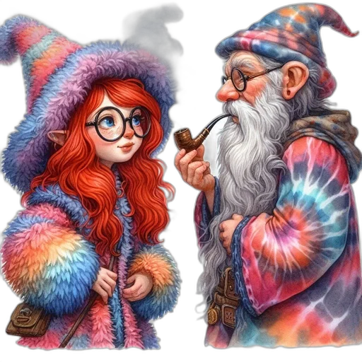 fantasy art, concept art, watercolor, pixel art transparent PNG cut-out