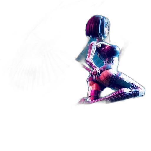 robot, sword, weapon, creature transparent PNG cut-out