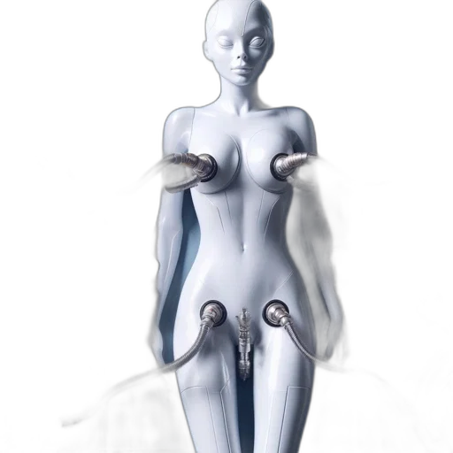 robot, jewelry, dress, staff transparent PNG cut-out