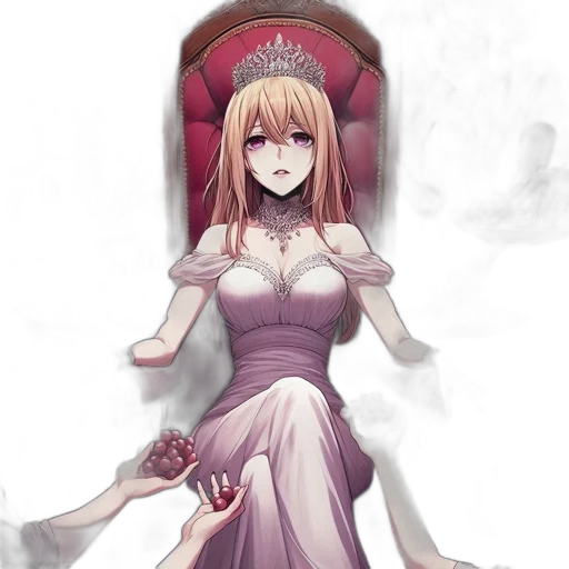 dress, crown, staff, jewelry transparent PNG cut-out