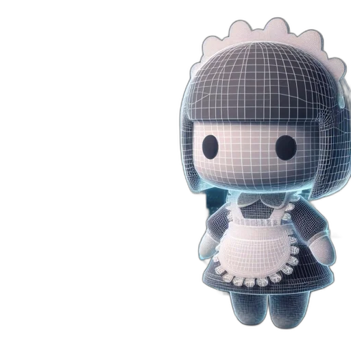 robot, dress, 3d render, concept art transparent PNG cut-out
