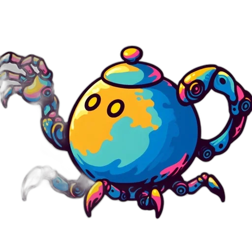 creature, robot, staff, weapon transparent PNG cut-out