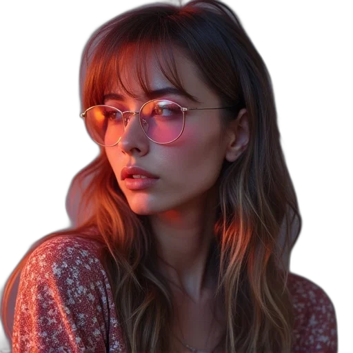 face, jewelry, jacket, hat transparent PNG cut-out