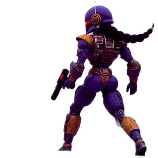 robot, weapon, concept art, 3d render transparent PNG cut-out