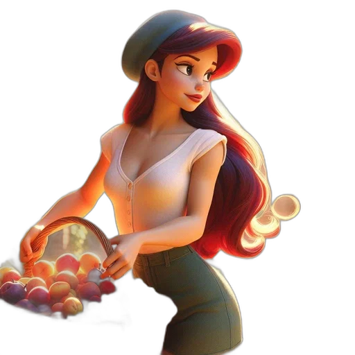 jewelry, hat, food, staff transparent PNG cut-out