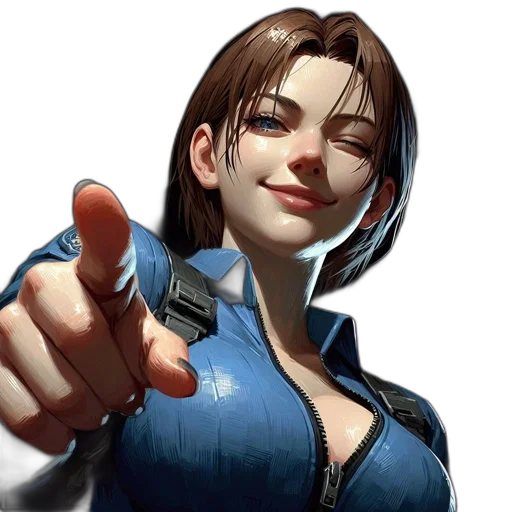 jacket, staff, weapon, face transparent PNG cut-out