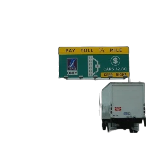 robot, 3d render, highway, sign transparent PNG cut-out