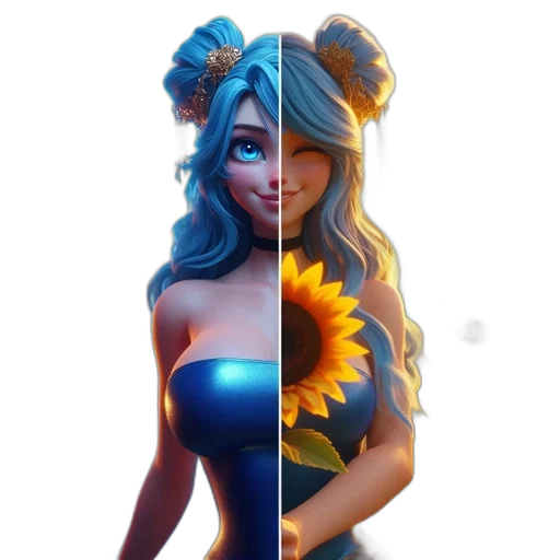 dress, flower, crown, mask transparent PNG cut-out