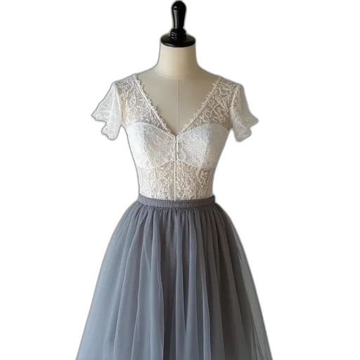 dress, monochrome, pastel, blue transparent PNG cut-out