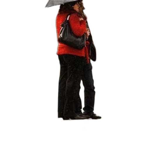 umbrella, jacket, hat, staff transparent PNG cut-out