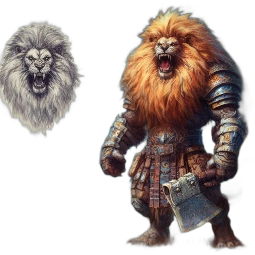 animal, concept art, fantasy art, 3d render transparent PNG cut-out