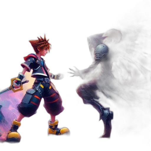 concept art, fantasy art, pixel art, 3d render transparent PNG cut-out