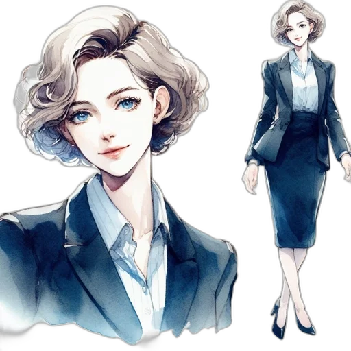 jacket, staff, concept art, watercolor transparent PNG cut-out
