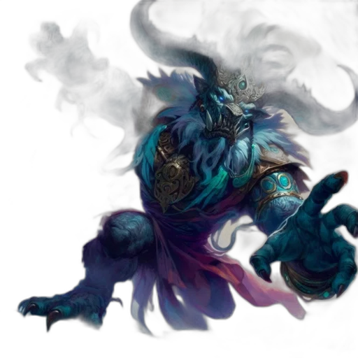 dragon, creature, staff, mask transparent PNG cut-out