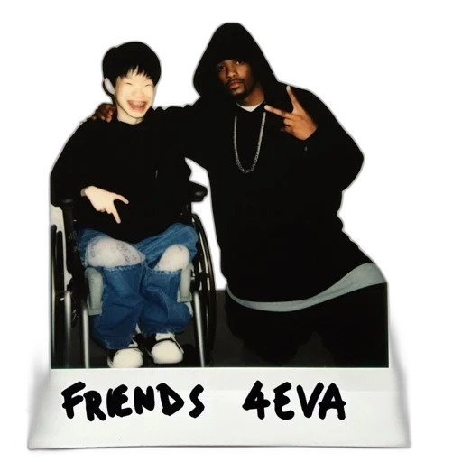two, friends, pose, together transparent PNG cut-out