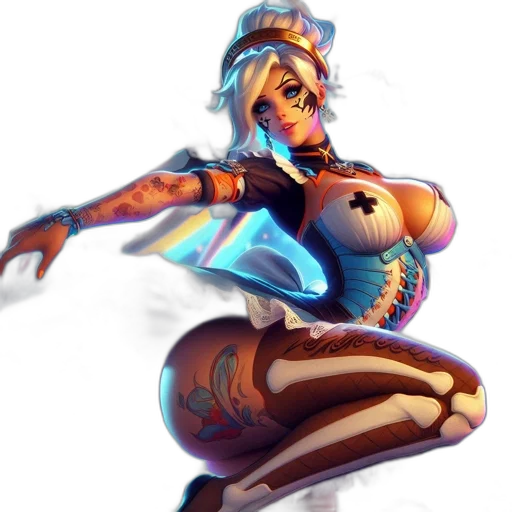 dress, staff, mask, weapon transparent PNG cut-out