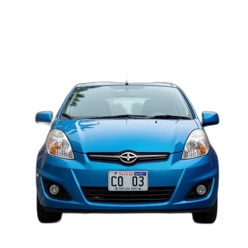 car, 3d render, photorealistic, blue transparent PNG cut-out