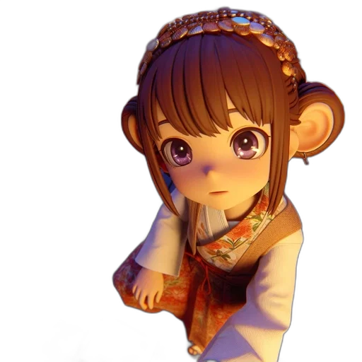 staff, jewelry, face, 3d render transparent PNG cut-out