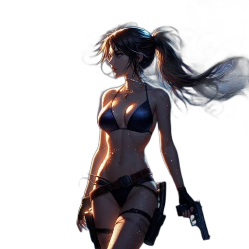 weapon, concept art, cyberpunk, comic book art transparent PNG cut-out