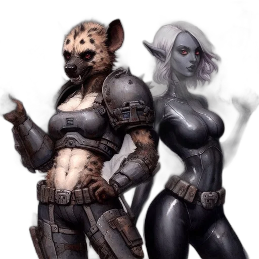 concept art, fantasy art, comic book art, cyberpunk transparent PNG cut-out