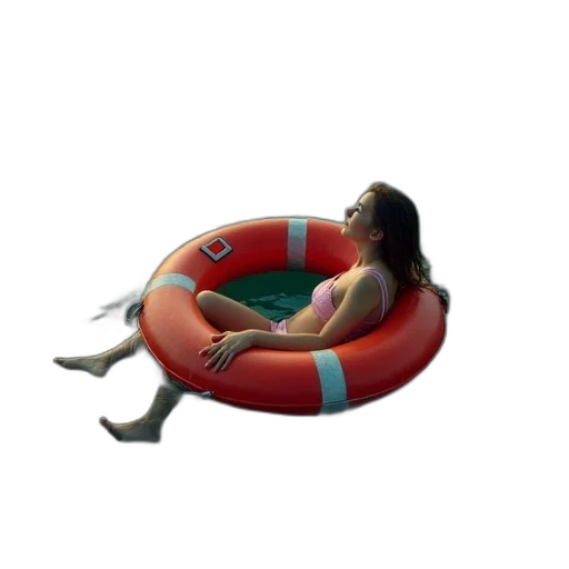 furniture, 3d render, underwater, girl transparent PNG cut-out