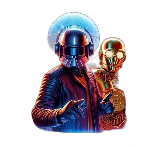 robot, mask, concept art, pixel art transparent PNG cut-out