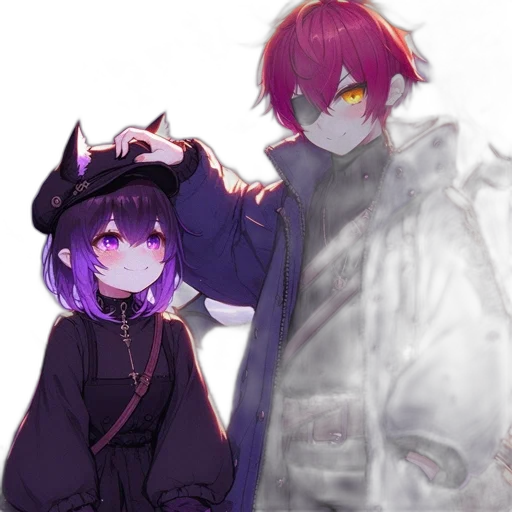jacket, mask, hat, staff transparent PNG cut-out