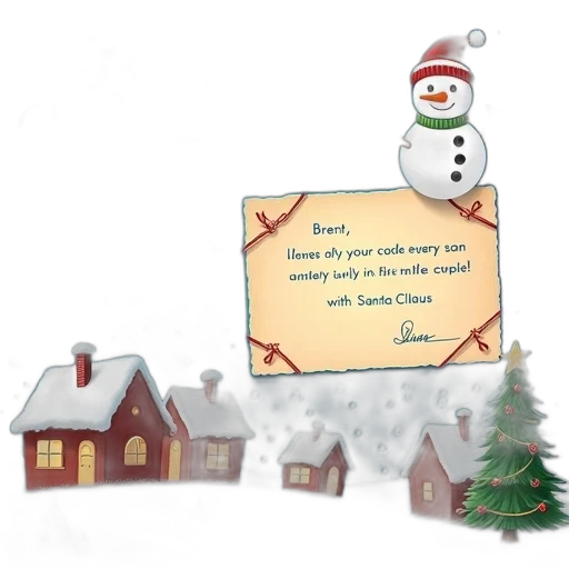 concept art, snow, festive, christmas transparent PNG cut-out