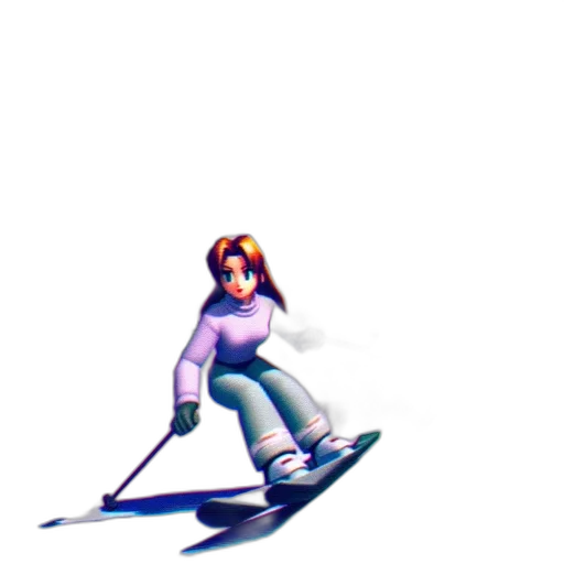 staff, weapon, vaporwave, pixel art transparent PNG cut-out
