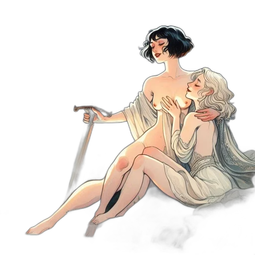 concept art, watercolor, fantasy art, comic book art transparent PNG cut-out