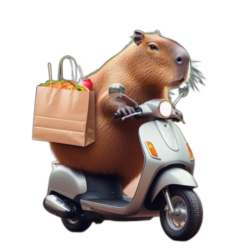 animal, food, car, photorealistic transparent PNG cut-out