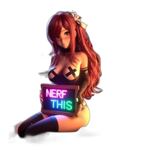 dress, weapon, robot, hair transparent PNG cut-out