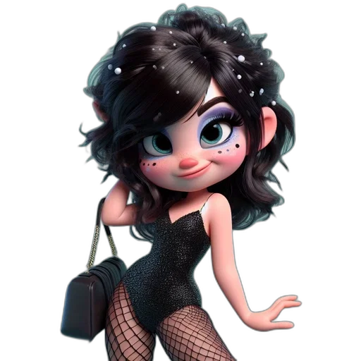 dress, cartoon, concept art, 3d render transparent PNG cut-out