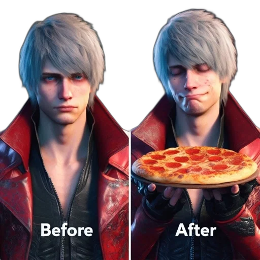 jacket, food, face, 3d render transparent PNG cut-out