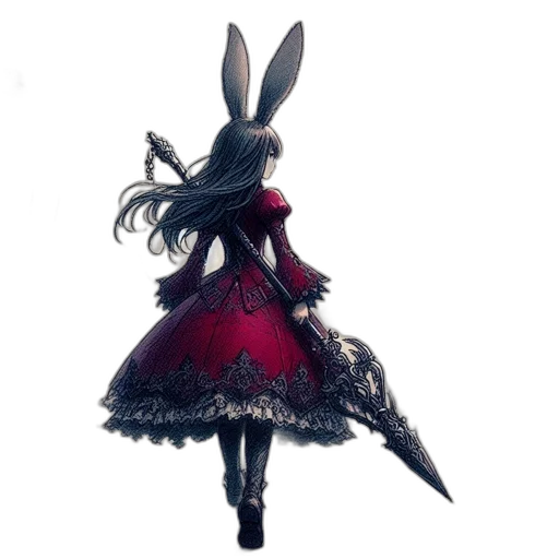 dress, weapon, sword, staff transparent PNG cut-out