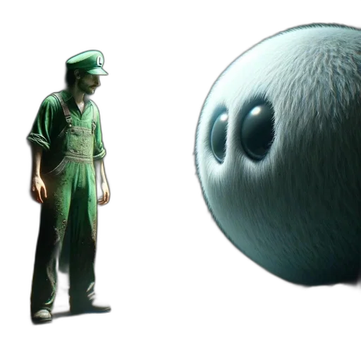 creature, hat, animal, staff transparent PNG cut-out