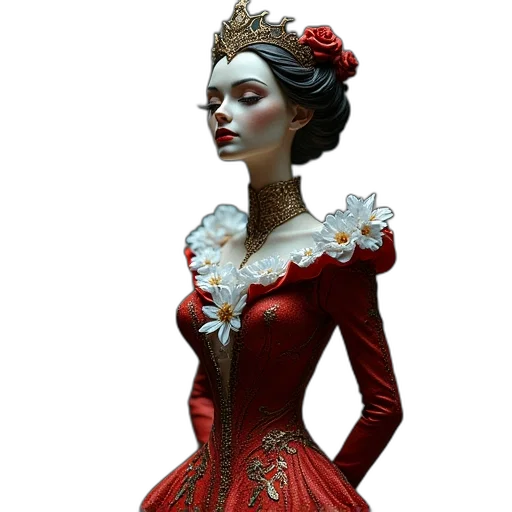 dress, crown, jewelry, concept art transparent PNG cut-out