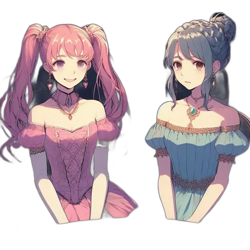 dress, crown, anime, pixel art transparent PNG cut-out