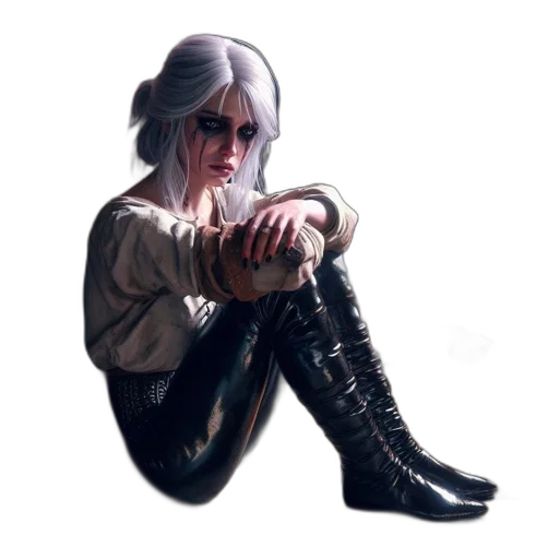jacket, shoes, weapon, staff transparent PNG cut-out
