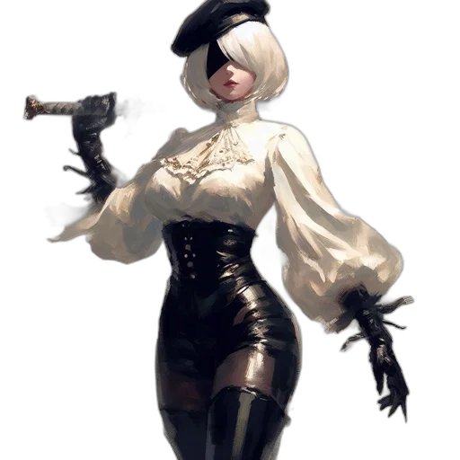 staff, weapon, jacket, robot transparent PNG cut-out