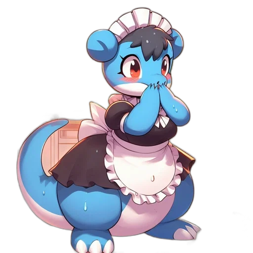 dragon, staff, creature, dress transparent PNG cut-out