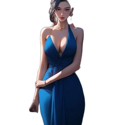 dress, jewelry, staff, concept art transparent PNG cut-out