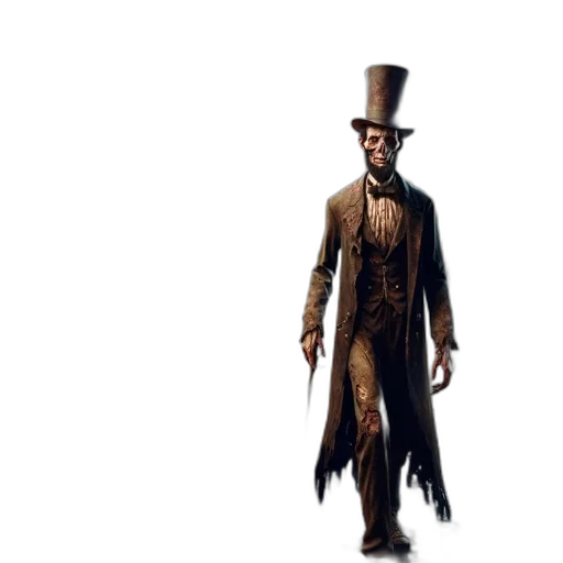 hat, staff, mask, creature transparent PNG cut-out