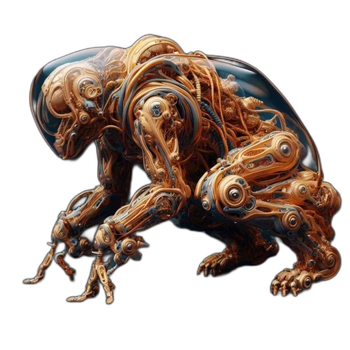 creature, animal, dragon, robot transparent PNG cut-out