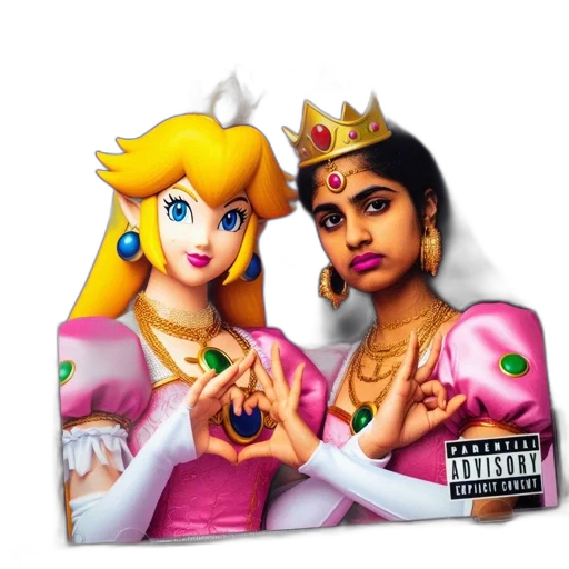 crown, vaporwave, pixel art, concept art transparent PNG cut-out