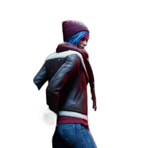 jacket, hat, mask, weapon transparent PNG cut-out