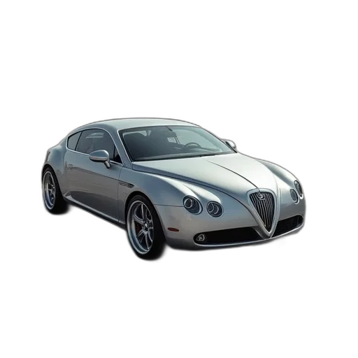 car, 3d render, photorealistic, silver transparent PNG cut-out