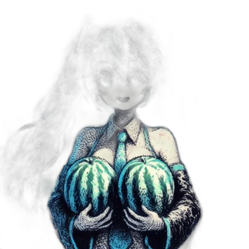 dress, mask, hair, creature transparent PNG cut-out
