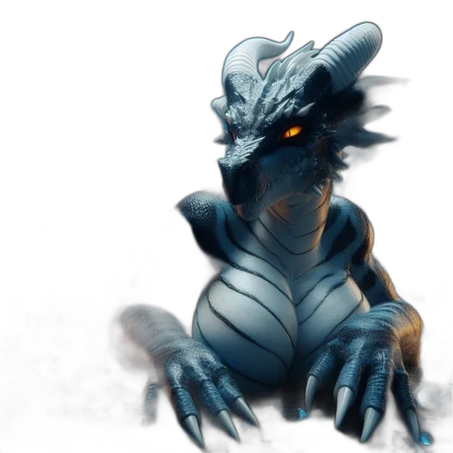 dragon, creature, staff, animal transparent PNG cut-out