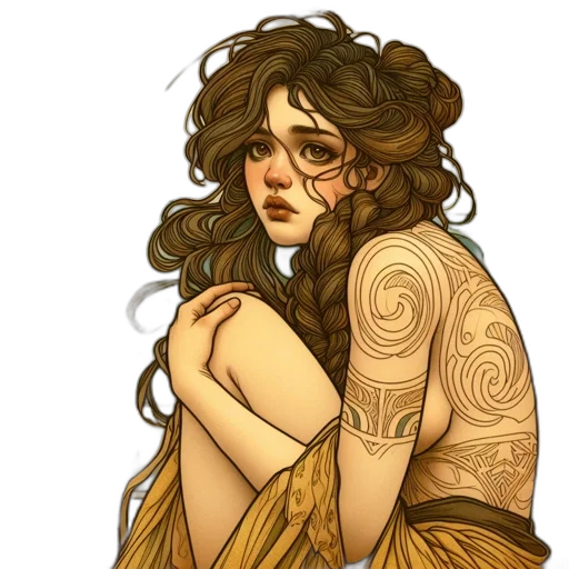 dress, fantasy art, concept art, comic book art transparent PNG cut-out